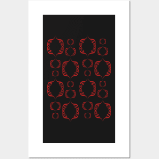 Geometric red decoration Posters and Art